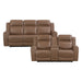 Homelegance - Hearth 2 Piece Sofa Set in Brown - 8347BRW*2 - GreatFurnitureDeal