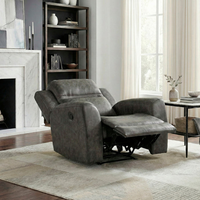 Homelegance - Hearth 3 Piece Sofa Set in Charcoal - 8347CRC*3 - GreatFurnitureDeal