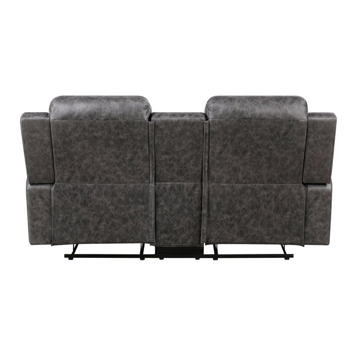 Homelegance - Hearth 2 Piece Sofa Set in Charcoal - 8347CRC*2 - GreatFurnitureDeal