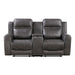 Homelegance - Hearth 2 Piece Sofa Set in Charcoal - 8347CRC*2 - GreatFurnitureDeal