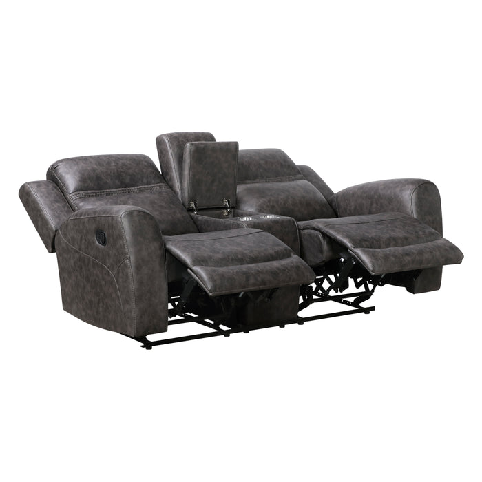 Homelegance - Hearth 2 Piece Sofa Set in Charcoal - 8347CRC*2 - GreatFurnitureDeal