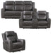 Homelegance - Hearth 3 Piece Sofa Set in Charcoal - 8347CRC*3 - GreatFurnitureDeal