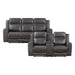 Homelegance - Hearth 2 Piece Sofa Set in Charcoal - 8347CRC*2 - GreatFurnitureDeal