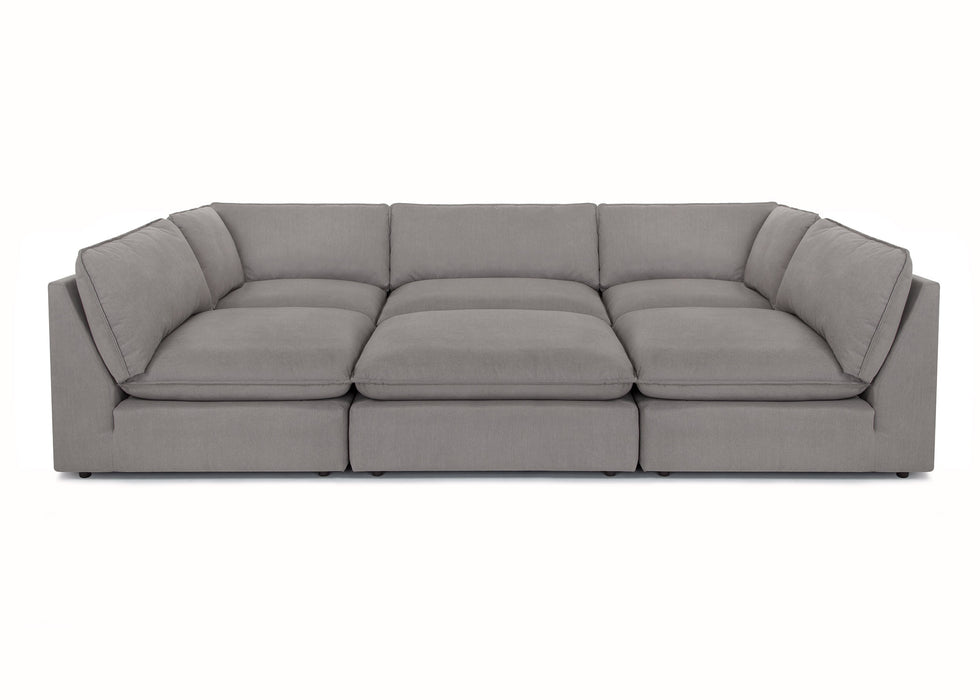 Franklin Furniture - 835 Boston 5 Piece Sectional in Dream Slate - 83501-SLATE-5SET - GreatFurnitureDeal