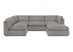 Franklin Furniture - 835 Boston 5 Piece Sectional in Dream Slate - 83503-SLATE-5SET - GreatFurnitureDeal