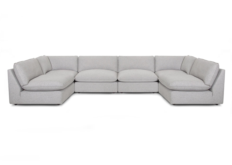 Franklin Furniture - 835 Boston 6 Piece Sectional in Oakbrook Marble - 83501-MARBLE-6SET - GreatFurnitureDeal