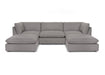Franklin Furniture - 835 Boston 5 Piece Sectional in Dream Slate - 83501-SLATE-5SET - GreatFurnitureDeal