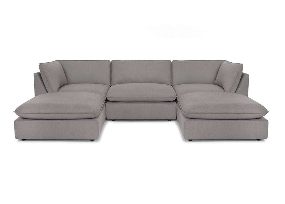Franklin Furniture - 835 Boston 5 Piece Sectional in Dream Slate - 83501-SLATE-5SET - GreatFurnitureDeal