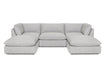 Franklin Furniture - 835 Boston 5 Piece Sectional in Oakbrook Marble - 83518-01-03-01-18-MARBLE-5SET - GreatFurnitureDeal