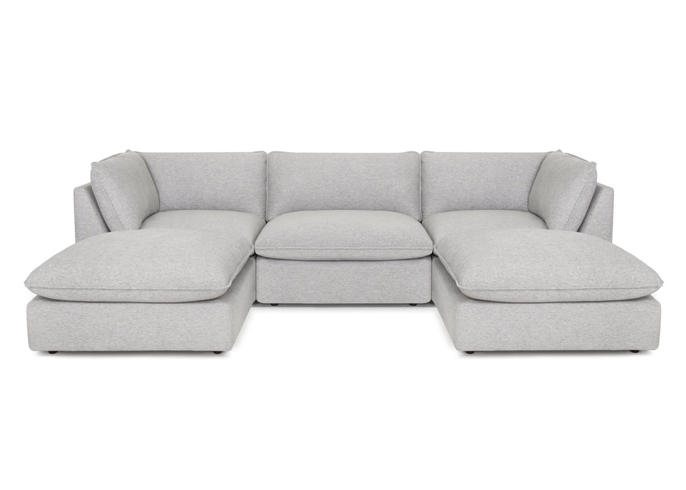 Franklin Furniture - 835 Boston 5 Piece Sectional in Oakbrook Marble - 83518-01-03-01-18-MARBLE-5SET - GreatFurnitureDeal