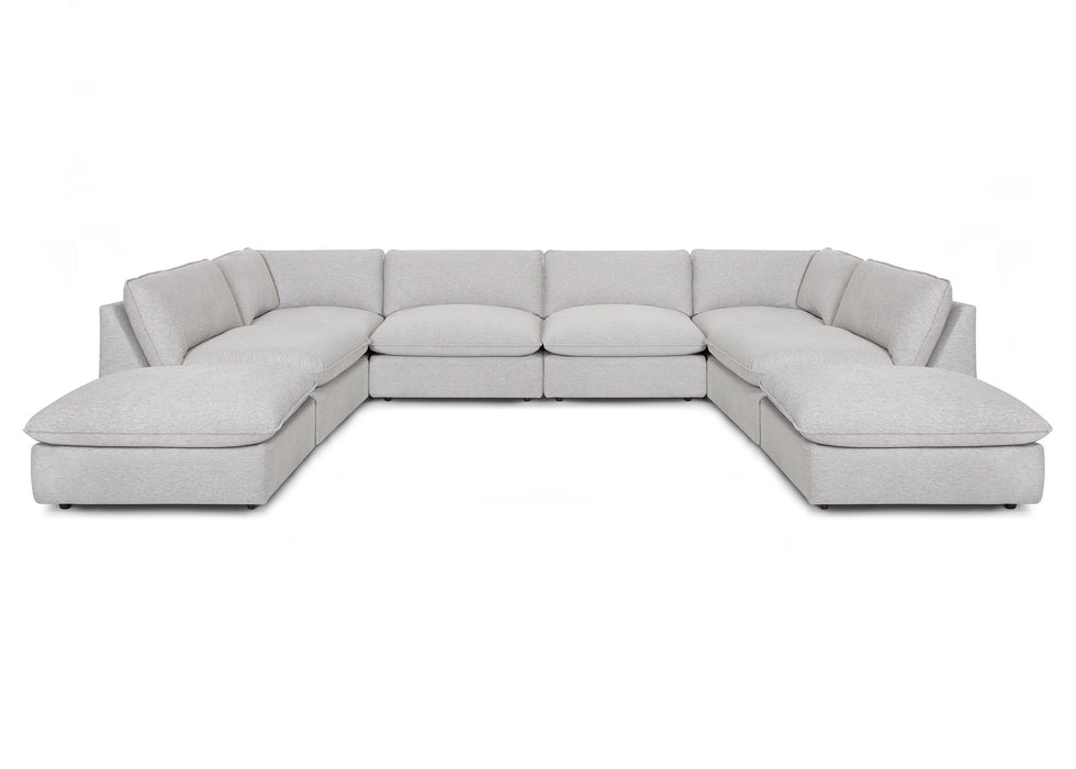 Franklin Furniture - 835 Boston 8 Piece Sectional in Oakbrook Marble - 83518-03-01-03-03-01-03-18-MARBLE-8SET - GreatFurnitureDeal