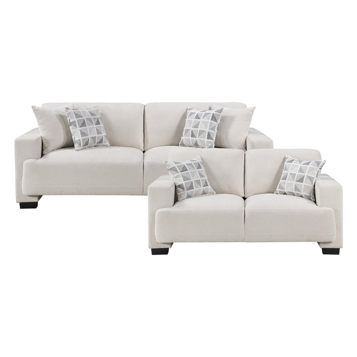 Homelegance - Cove 2 Piece Sofa Set in Beige - 8357BEG*2 - GreatFurnitureDeal
