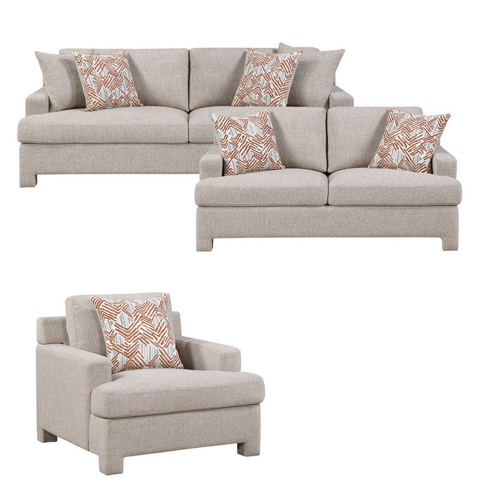 Homelegance - Everly 3 Piece Sofa Set in Beige - 8358TP*3 - GreatFurnitureDeal