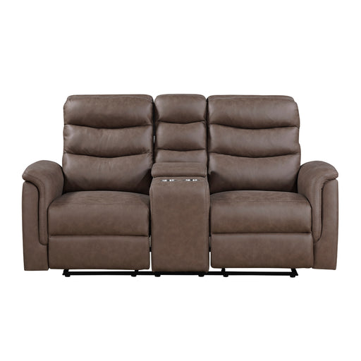 Homelegance - Metric 2 Piece Sofa Set in Brown - 8360BRW*2 - GreatFurnitureDeal