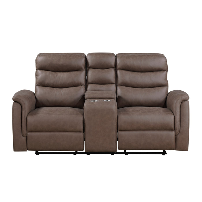 Homelegance - Metric 3 Piece Sofa Set in Brown - 8360BRW*3 - GreatFurnitureDeal