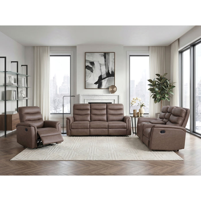 Homelegance - Metric 2 Piece Sofa Set in Brown - 8360BRW*2 - GreatFurnitureDeal