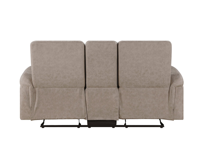 Homelegance - Metric Double Glider Reclining Love Seat with Center Console in Taupe - 8360TPE-2 - GreatFurnitureDeal