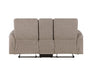 Homelegance - Metric Double Glider Reclining Love Seat with Center Console in Taupe - 8360TPE-2 - GreatFurnitureDeal