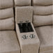 Homelegance - Metric Double Glider Reclining Love Seat with Center Console in Taupe - 8360TPE-2 - GreatFurnitureDeal