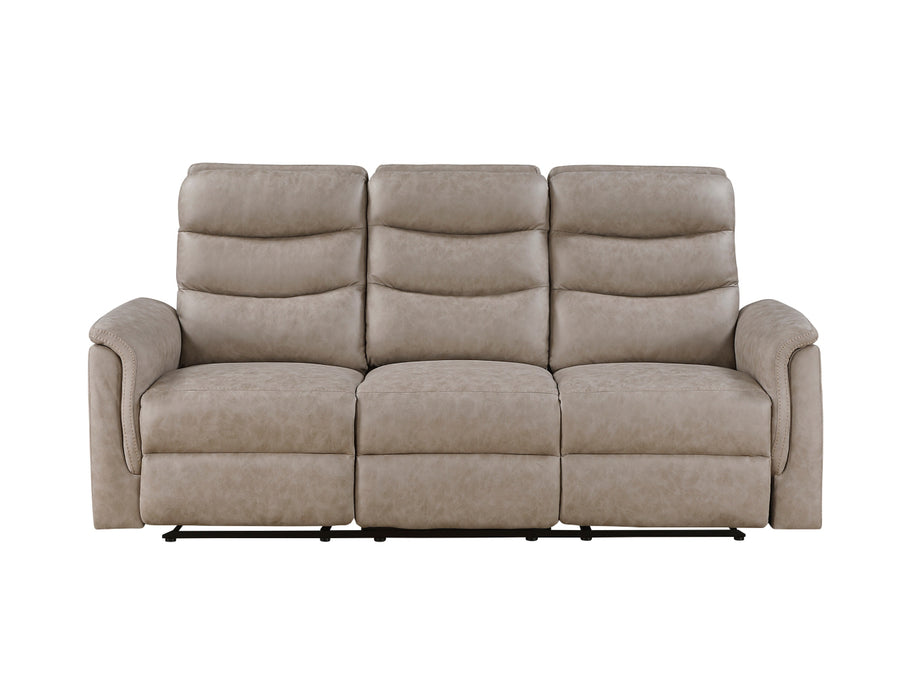 Homelegance - Metric 2 Piece Double Reclining Sofa Set in Taupe - 8360TPE*2 - GreatFurnitureDeal
