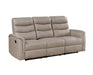 Homelegance - Metric 2 Piece Double Reclining Sofa Set in Taupe - 8360TPE*2 - GreatFurnitureDeal