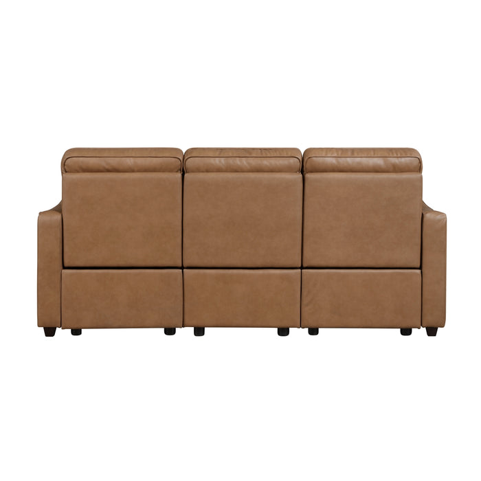 Homelegance - Equinox Power Double Reclining Sofa with Curved Track Arms in Brown - 8368BRW-3A2PW - GreatFurnitureDeal