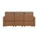 Homelegance - Equinox Power Double Reclining Sofa with Curved Track Arms in Brown - 8368BRW-3A2PW - GreatFurnitureDeal