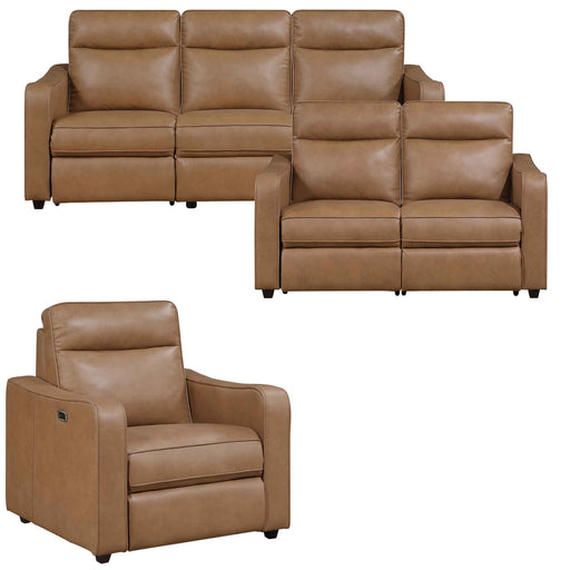 Homelegance - Equinox 3 Piece Sofa Set in Brown - 8368BRW*3PWA2 - GreatFurnitureDeal