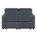 Homelegance - Equinox Power Double Reclining Loveseat with Curved Track Arms in Navy - 8368NVY-2A2PW* - GreatFurnitureDeal