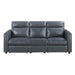 Homelegance - Equinox Power Double Reclining Sofa with Rounded Track Arms in Navy - 8368NVY-3A1PW* - GreatFurnitureDeal