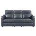 Homelegance - Equinox Power Double Reclining Sofa with Curved Track Arms in Navy - 8368NVY-3A2PW* - GreatFurnitureDeal