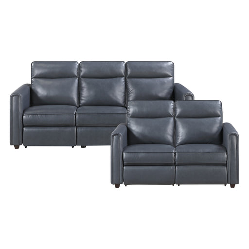 Homelegance - Equinox 2 Piece Sofa Set in Navy - 8368NVY*2PWA1 - GreatFurnitureDeal