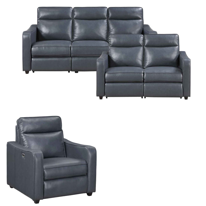 Homelegance - Equinox 3 Piece Reclining Sofa Set in Navy - 8368NVY*3PWA2 - GreatFurnitureDeal