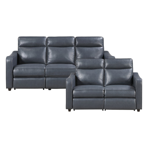 Homelegance - Equinox 2 Piece Reclining Sofa Set in Navy - 8368NVY*2PWA2 - GreatFurnitureDeal