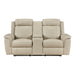 Homelegance - Nest Double Reclining Loveseat with Center Console and Receptacles in Beige - 8379BEG-2 - GreatFurnitureDeal