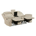 Homelegance - Nest Double Reclining Loveseat with Center Console and Receptacles in Beige - 8379BEG-2 - GreatFurnitureDeal