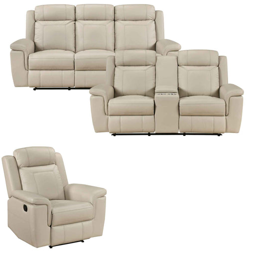 Homelegance - Nest 3 Piece Reclining Sofa Set in Beige - 8379BEG*3 - GreatFurnitureDeal