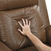 Homelegance - Nest Double Reclining Loveseat with Center Console and Receptacles in Camel - 8379TBR-2 - GreatFurnitureDeal