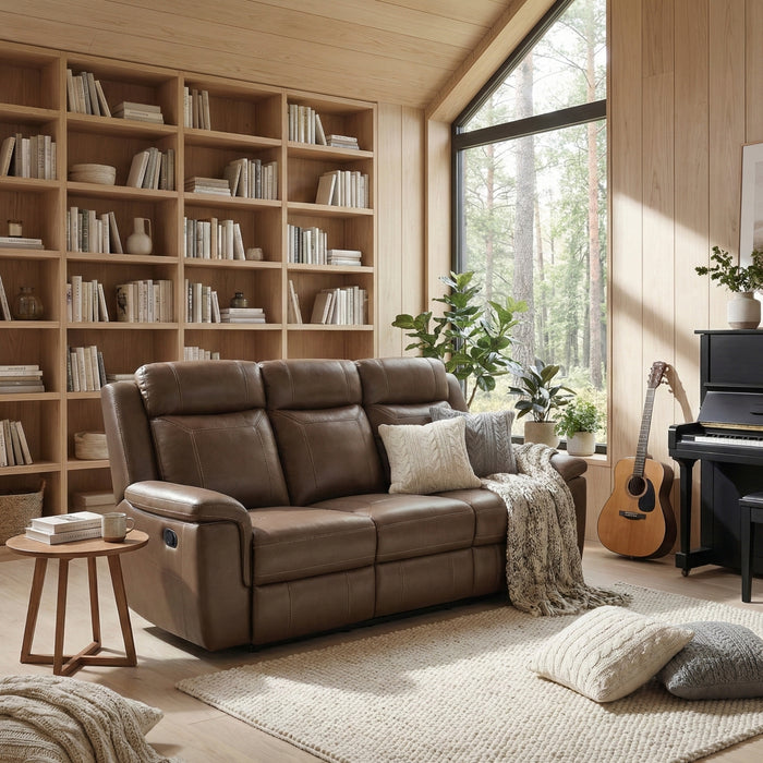 Homelegance - Nest Double Reclining Sofa in Camel - 8379TBR-3 - GreatFurnitureDeal
