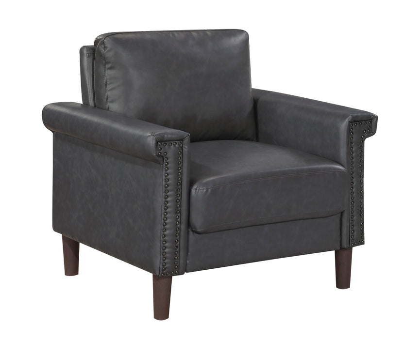 Homelegance - Heritage 3 Piece Living Room Set in Dark Grey - 8389DGY*3 - GreatFurnitureDeal