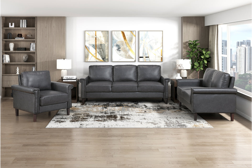 Homelegance - Heritage Loveseat in Dark Grey - 8389DGY-2 - GreatFurnitureDeal