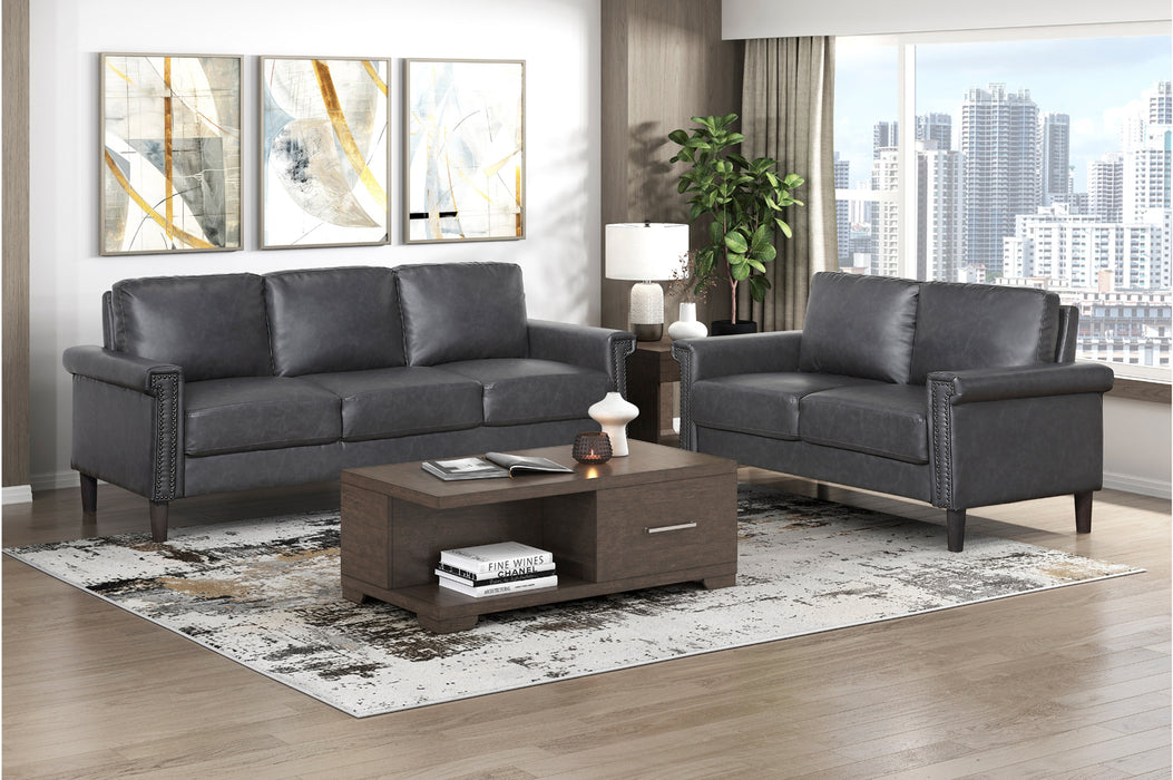 Homelegance - Heritage Sofa in Dark Grey - 8389DGY-3 - GreatFurnitureDeal