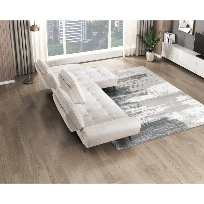 Homelegance - Dominic 2 Piece Sectional with Right Chaise in Beige - 8400BEG*22LRC - GreatFurnitureDeal