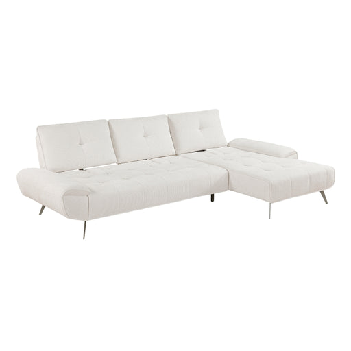 Homelegance - Dominic 2 Piece Sectional with Right Chaise in Beige - 8400BEG*22LRC - GreatFurnitureDeal