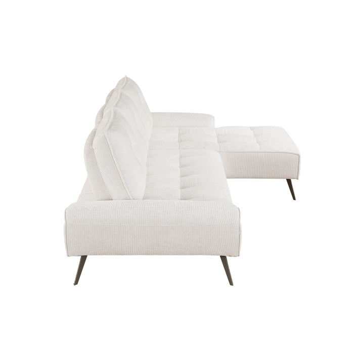 Homelegance - Dominic 2 Piece Sectional with Right Chaise in Beige - 8400BEG*22LRC - GreatFurnitureDeal