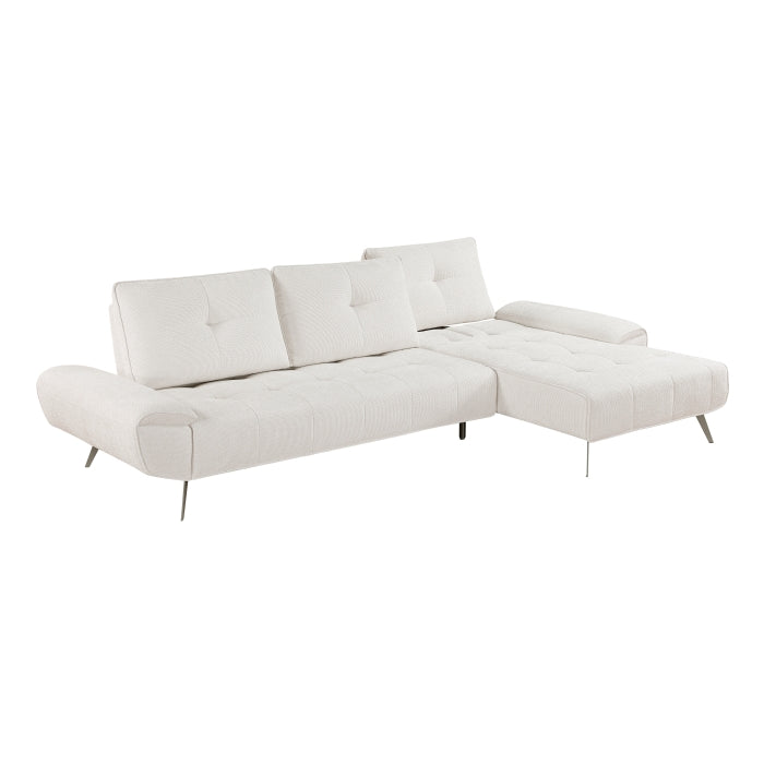 Homelegance - Dominic 2 Piece Sectional with Right Chaise in Beige - 8400BEG*22LRC - GreatFurnitureDeal