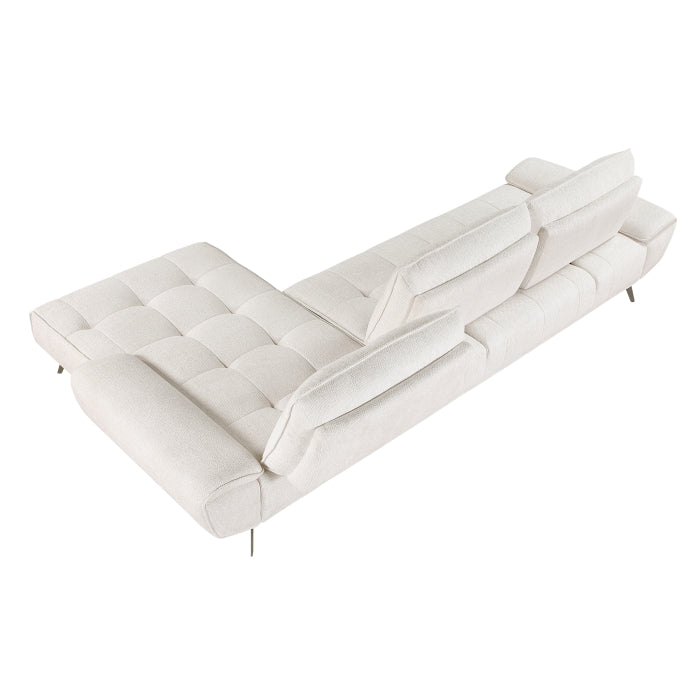 Homelegance - Dominic 2 Piece Sectional with Right Chaise in Beige - 8400BEG*22LRC - GreatFurnitureDeal