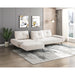 Homelegance - Dominic 2 Piece Sectional with Left Chaise in Beige - 8400BEG*2LC2R - GreatFurnitureDeal