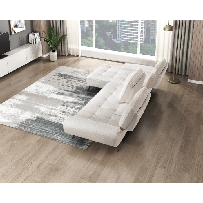 Homelegance - Dominic 2 Piece Sectional with Left Chaise in Beige - 8400BEG*2LC2R - GreatFurnitureDeal