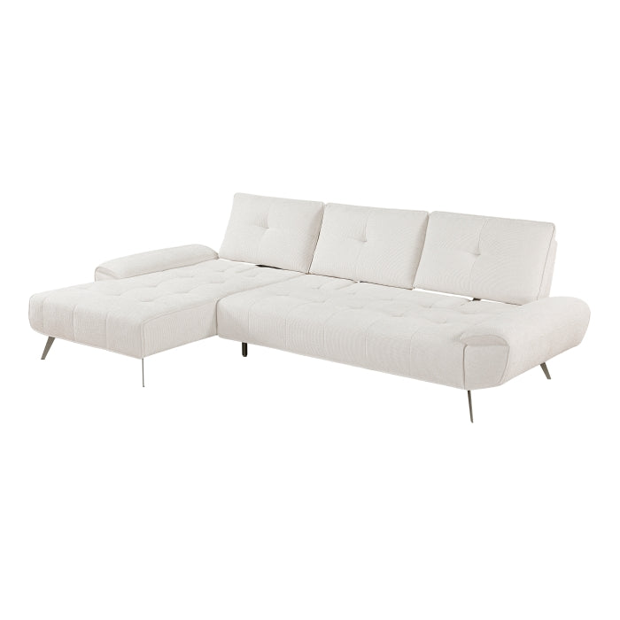 Homelegance - Dominic 2 Piece Sectional with Left Chaise in Beige - 8400BEG*2LC2R - GreatFurnitureDeal